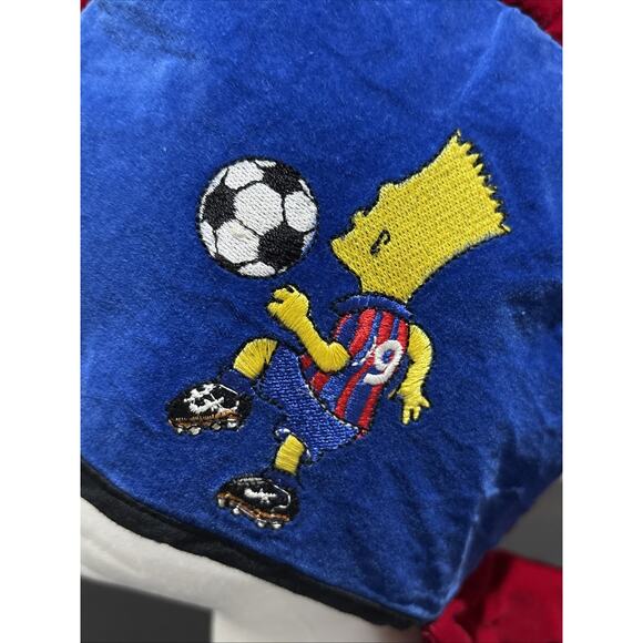 Vintage Bart Simpson Plush Spiked Dragon Tail Hat Red Blue Cosplay Costume Cap - Picture 6 of 12